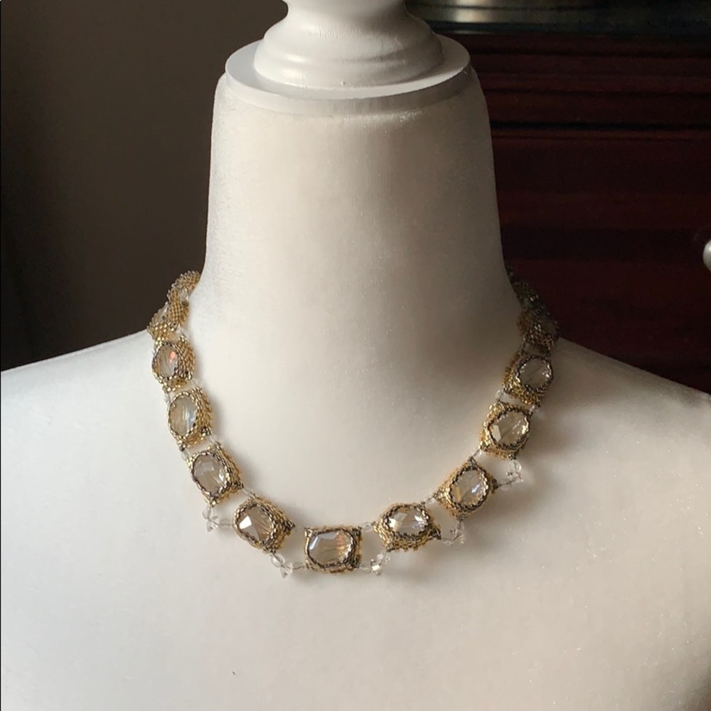 Beaded crystal necklace
